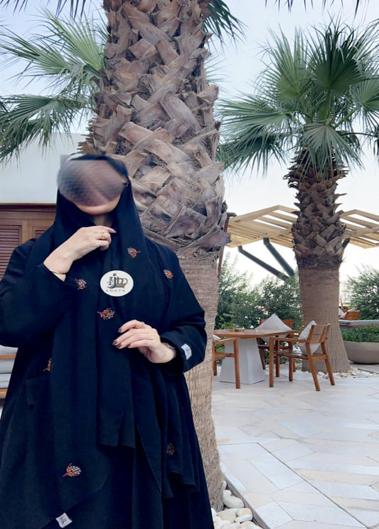 ملفع تطريز عناقيد