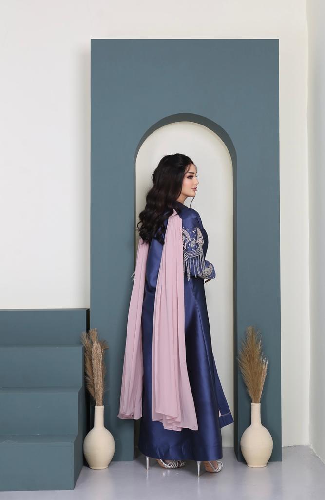فستان سهره من قطعتين خام ميكادو نحو اليد
