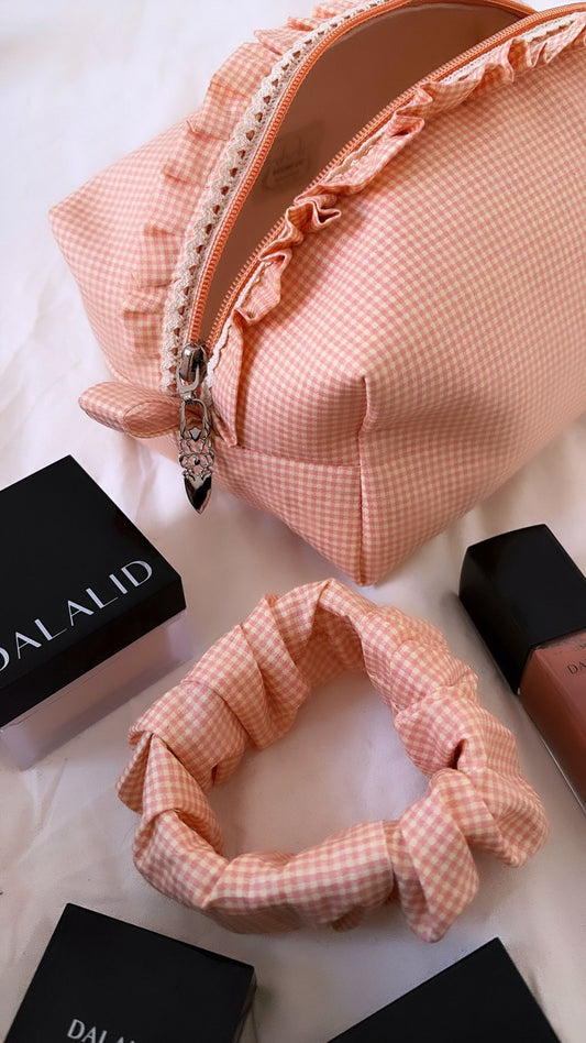 Blush Ruffle Pouch - 1