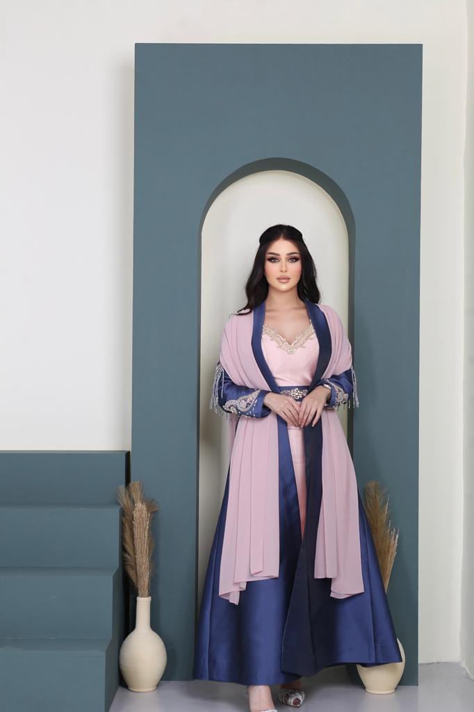 فستان سهره من قطعتين خام ميكادو نحو اليد