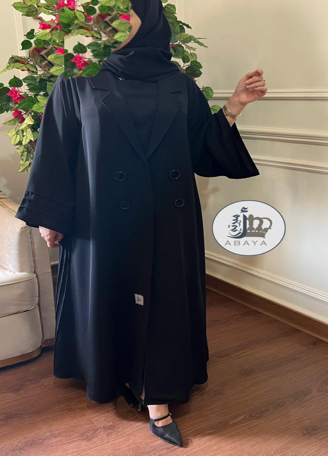 عباة أميرتي بلايزر اسود ريف زراير