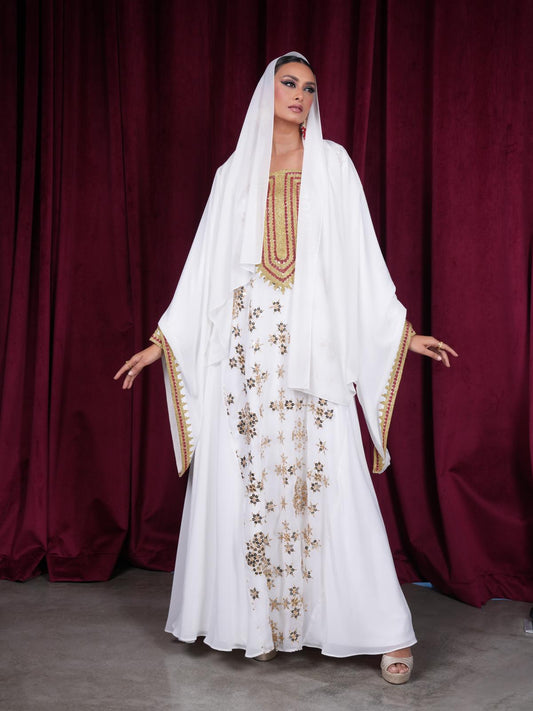 دراعه شيفون تطريز يدوي