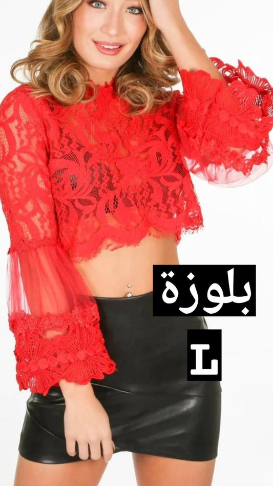 بلوزة كروب دانتيل