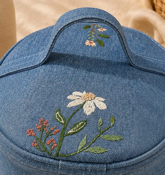 The Denim Bread Keeper ( flowers ) - 1