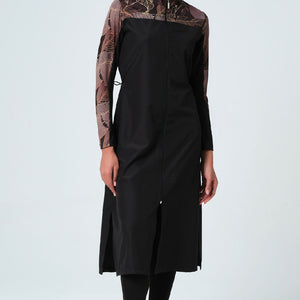 🖤 بوركيني تركي طويل – أسود ستايل راقي