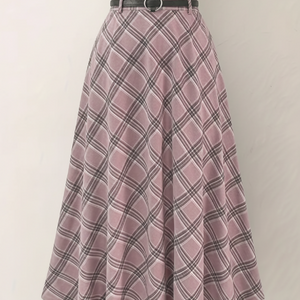 VEMO|PinkPlaid Skirt