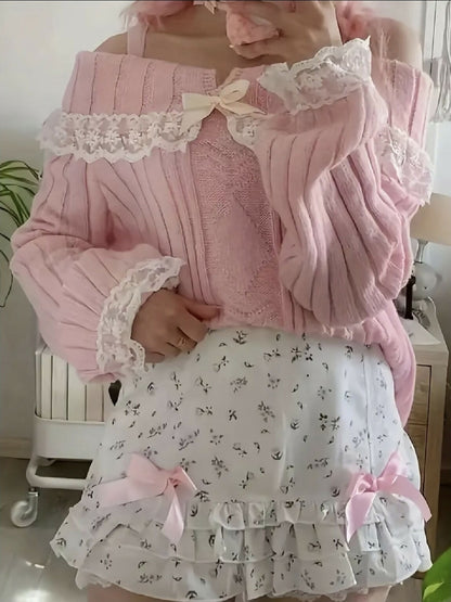 VEMO | Lace Off-the-Shoulder sweater