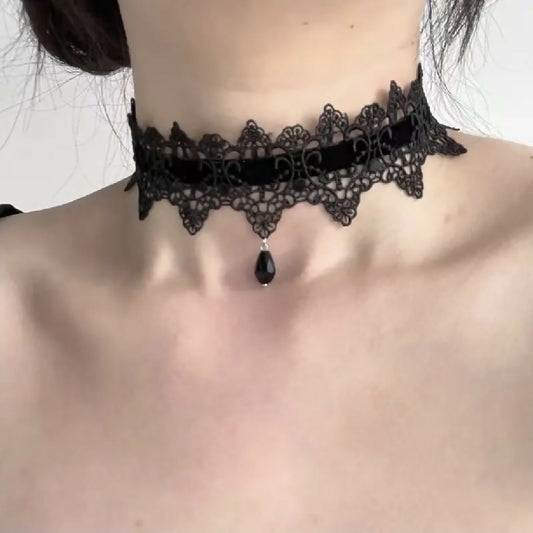 VEMO| Elegant Gothic Lace Choker Necklace