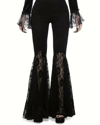 VEMO| Gothic wide leg lace pants