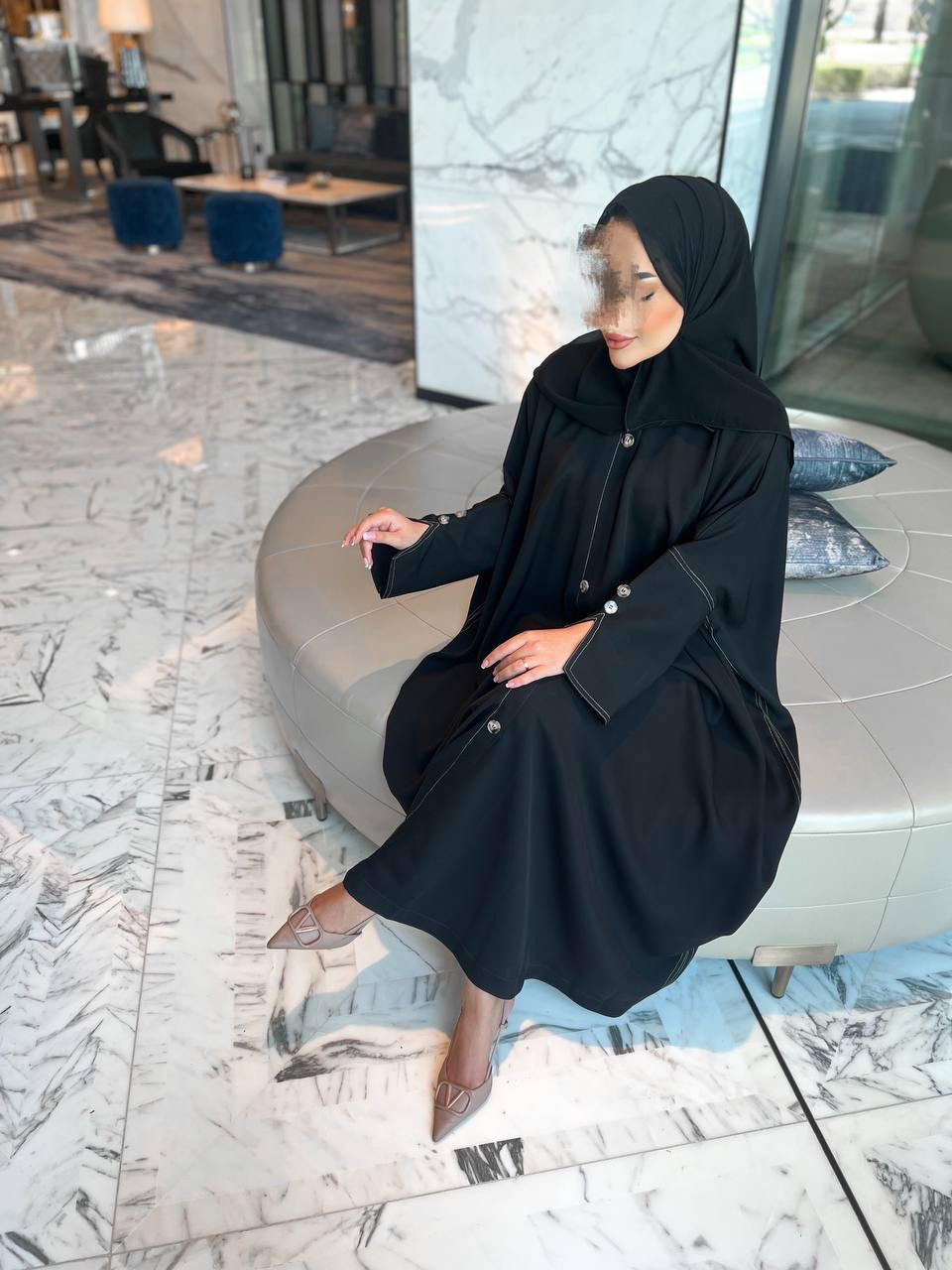 عبايه ساده قصه قطريه - 3