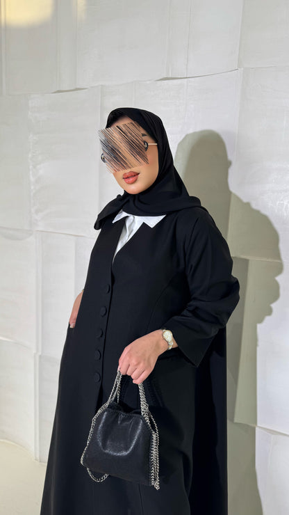 عبايه ساده مع قميص - 3