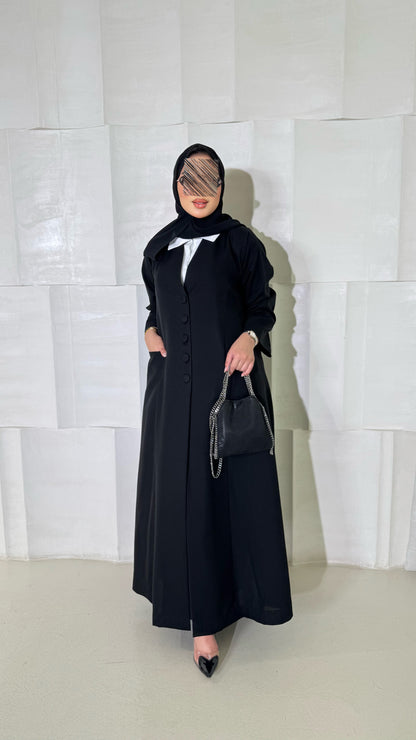 عبايه ساده مع قميص - 2