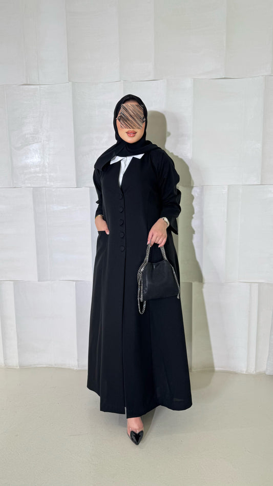 عبايه ساده مع قميص - 2