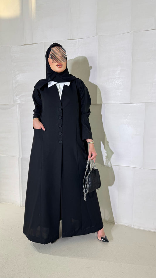عبايه ساده مع قميص - 1