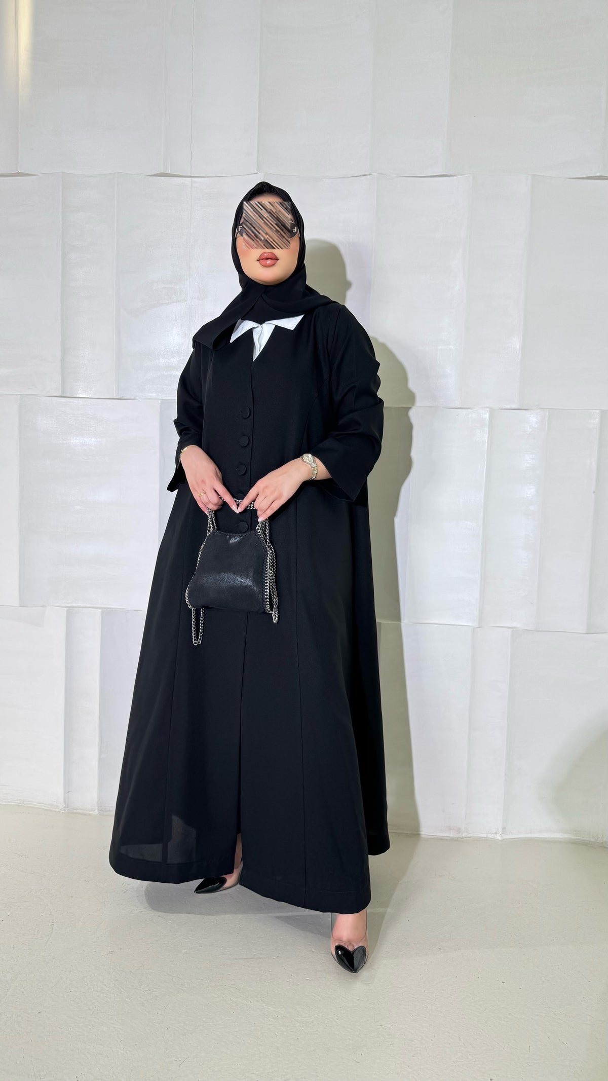 عبايه ساده مع قميص - 4