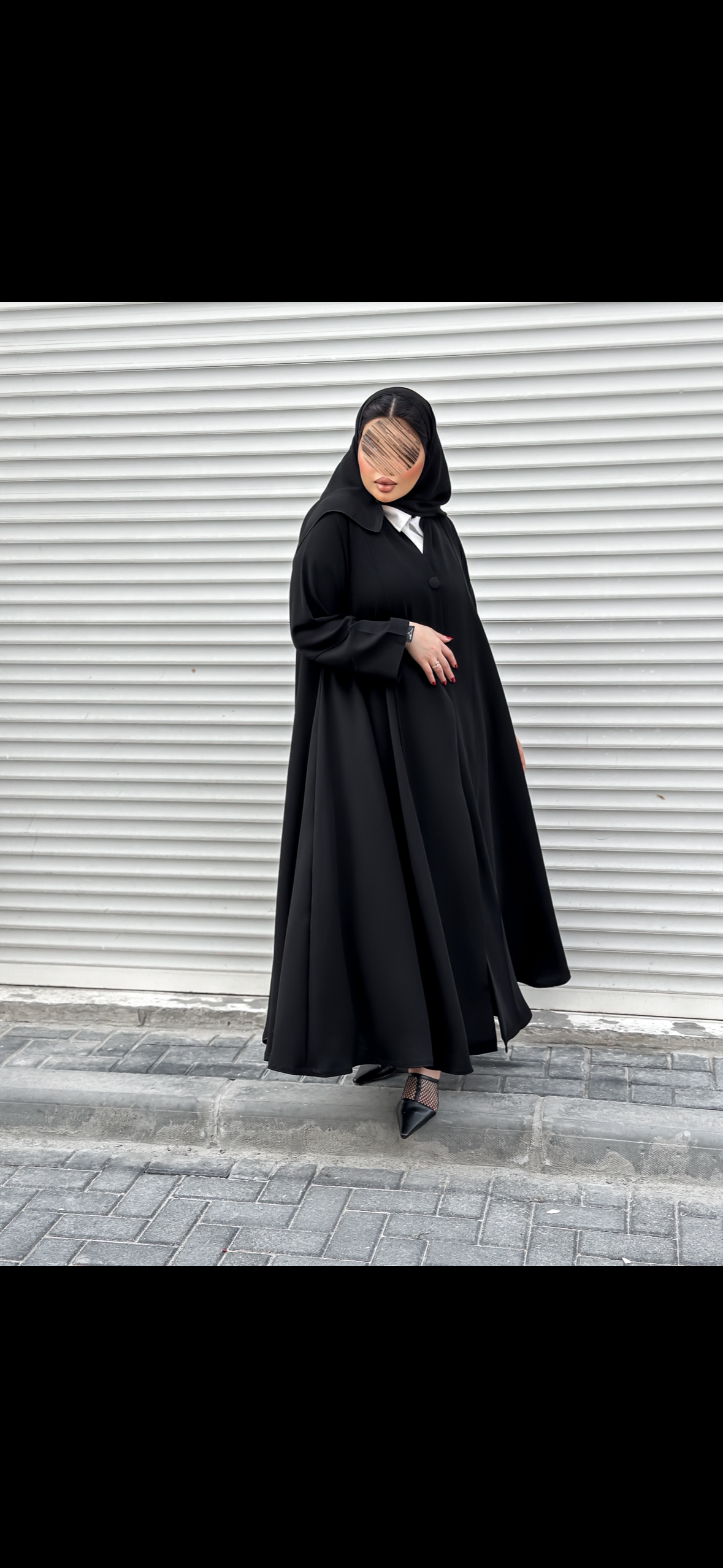 عبايه ساده مع قميص - 1