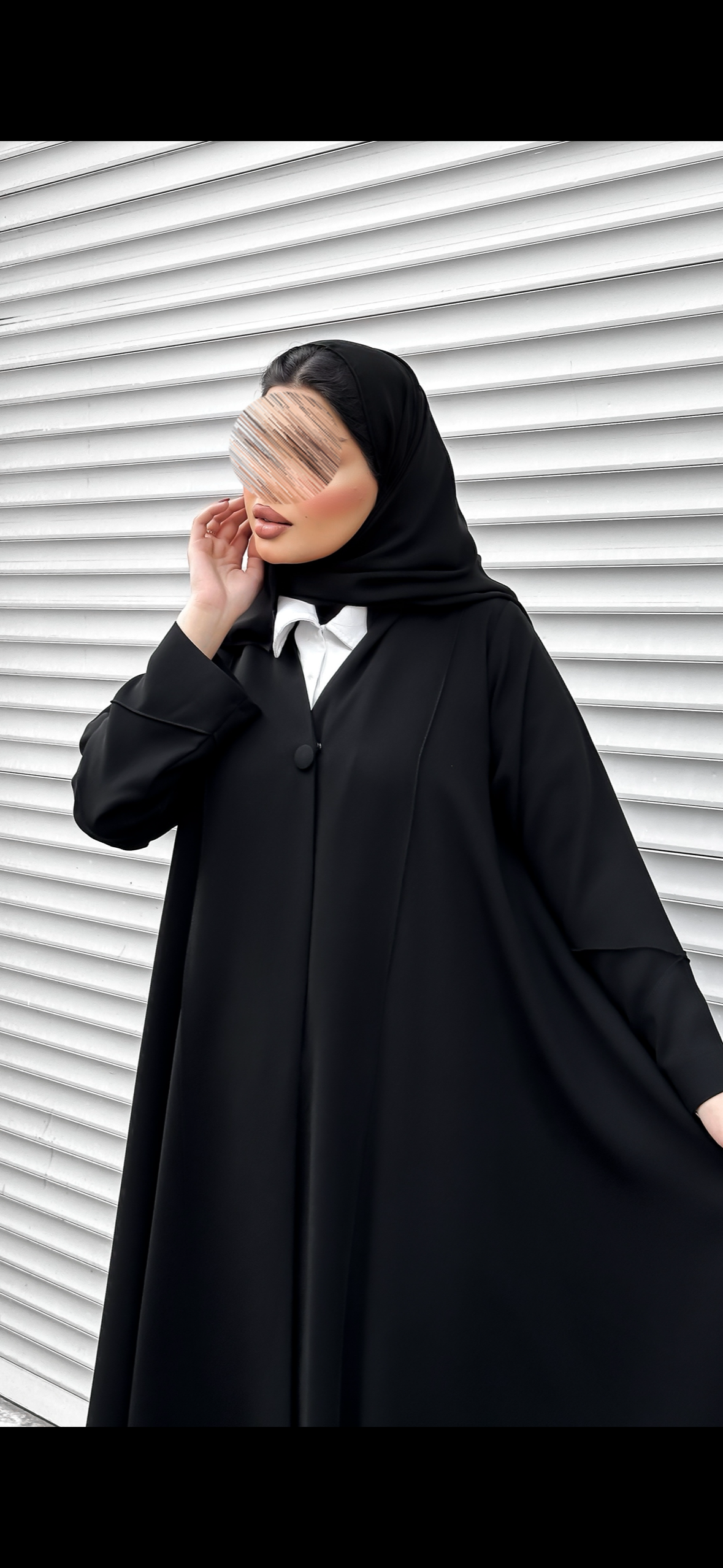 عبايه ساده مع قميص - 5