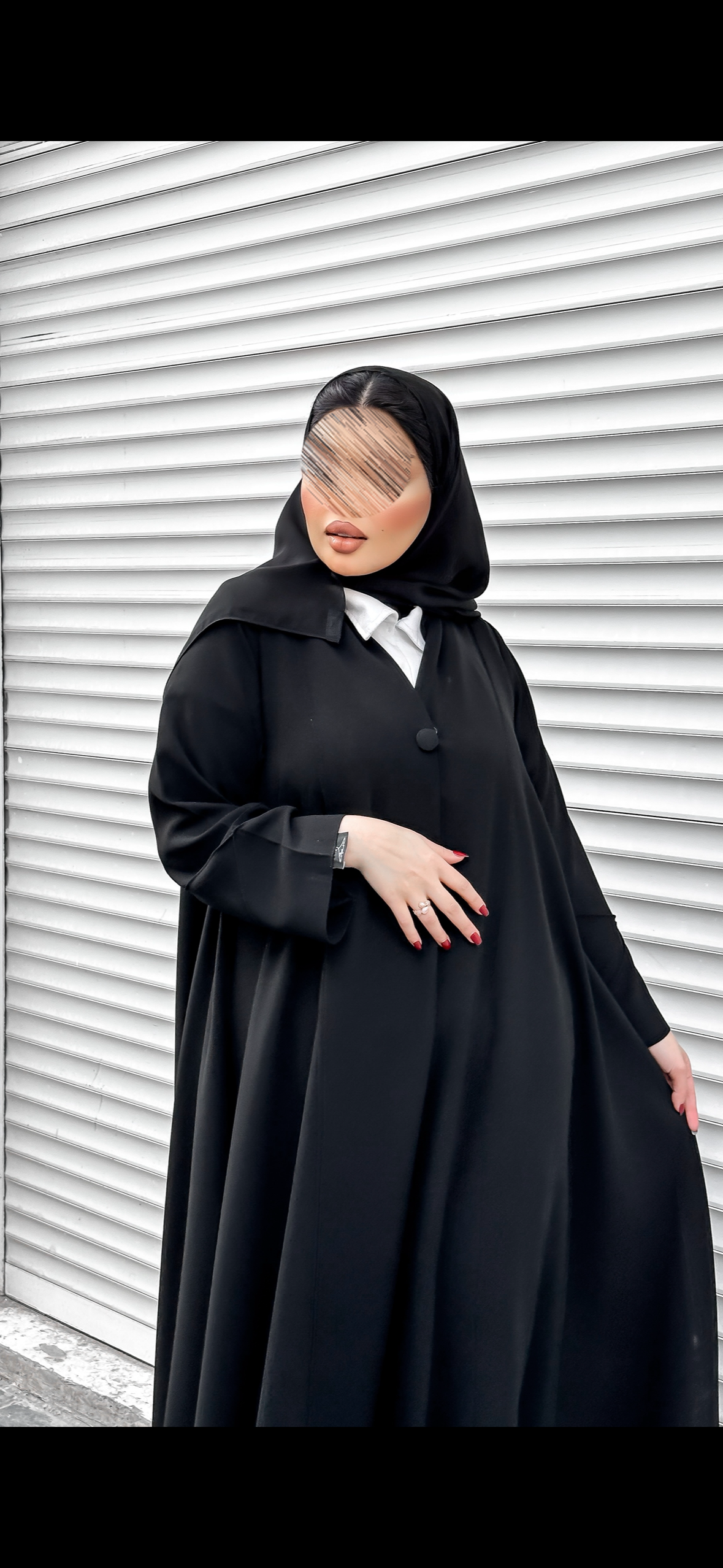 عبايه ساده مع قميص - 4