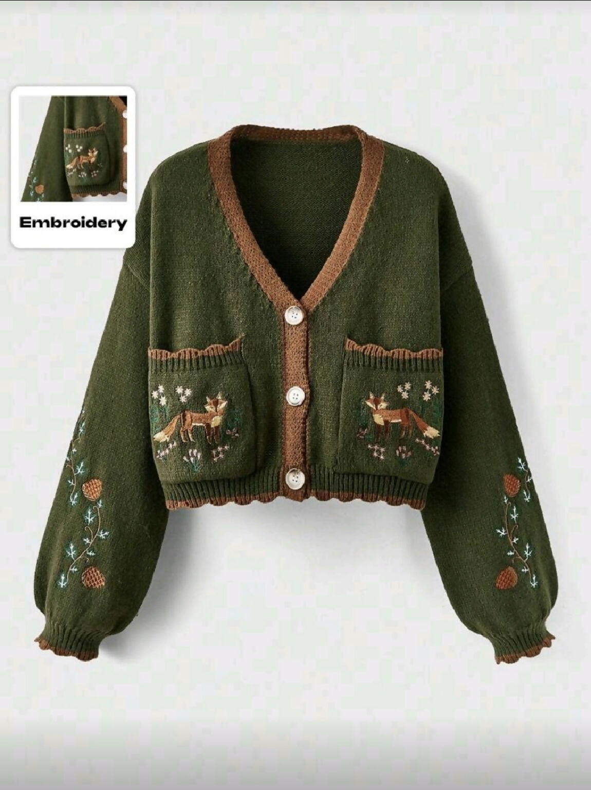 VEMO|fairycore flower sweater