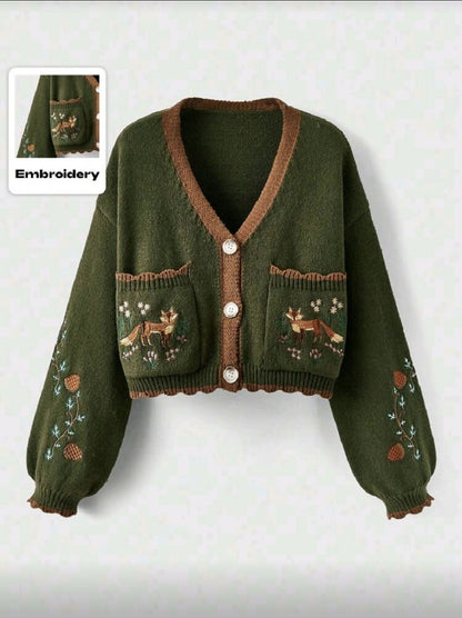 VEMO|fairycore flower sweater