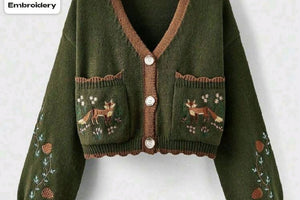 VEMO|fairycore flower sweater