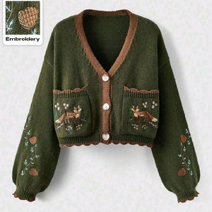 VEMO|fairycore flower sweater