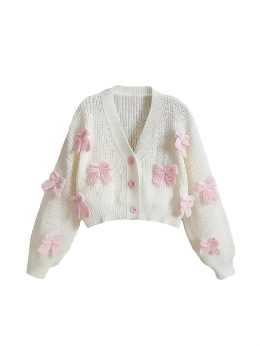 VEMO|Pink bow sweater