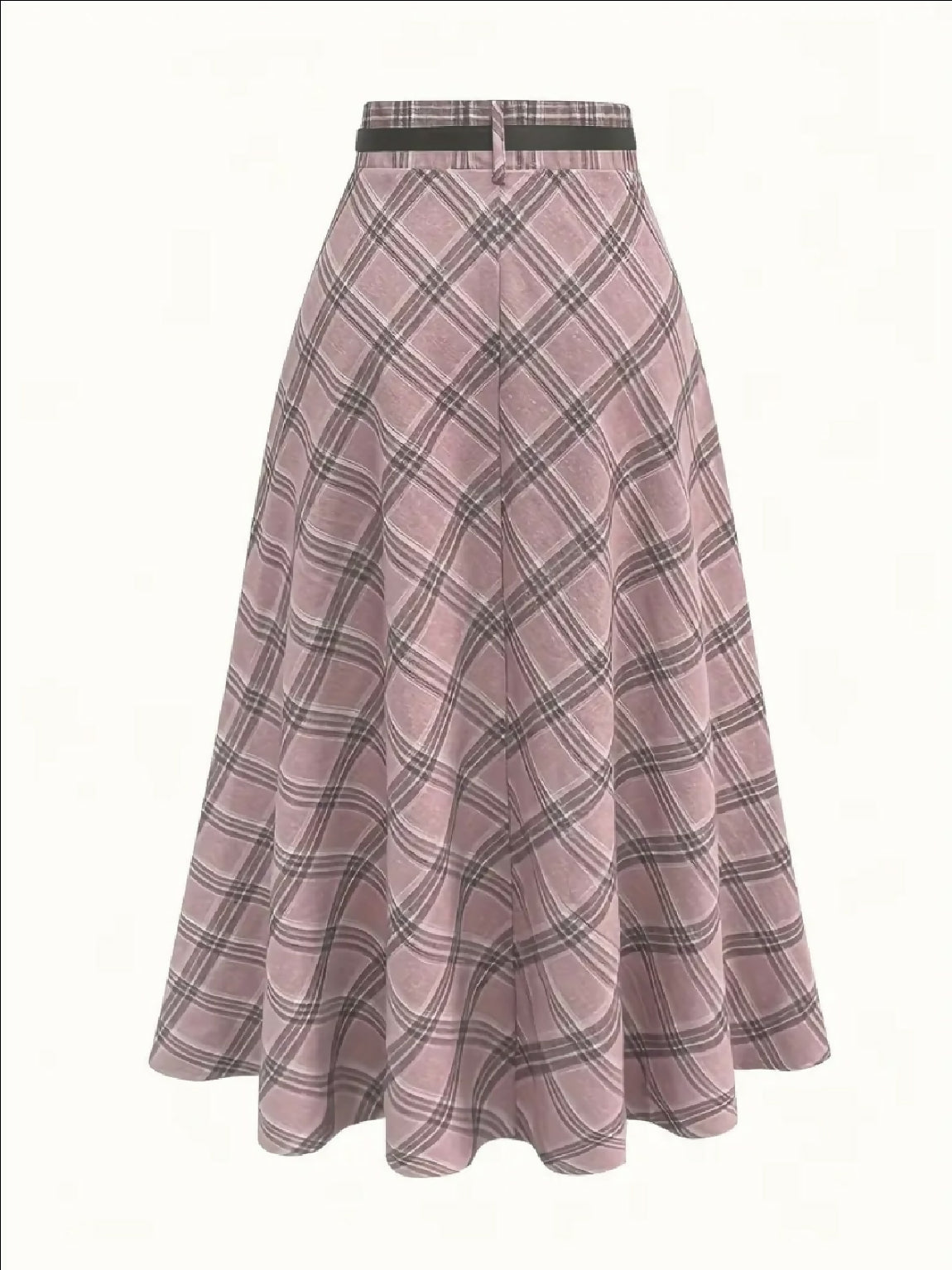 VEMO|PinkPlaid Skirt