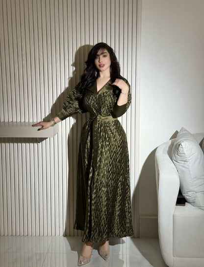 فستان بحزام خارجي