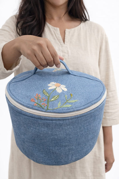 The Denim Bread Keeper ( flowers ) - 3