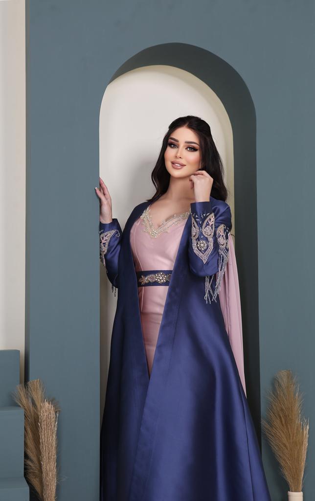 فستان سهره من قطعتين خام ميكادو نحو اليد
