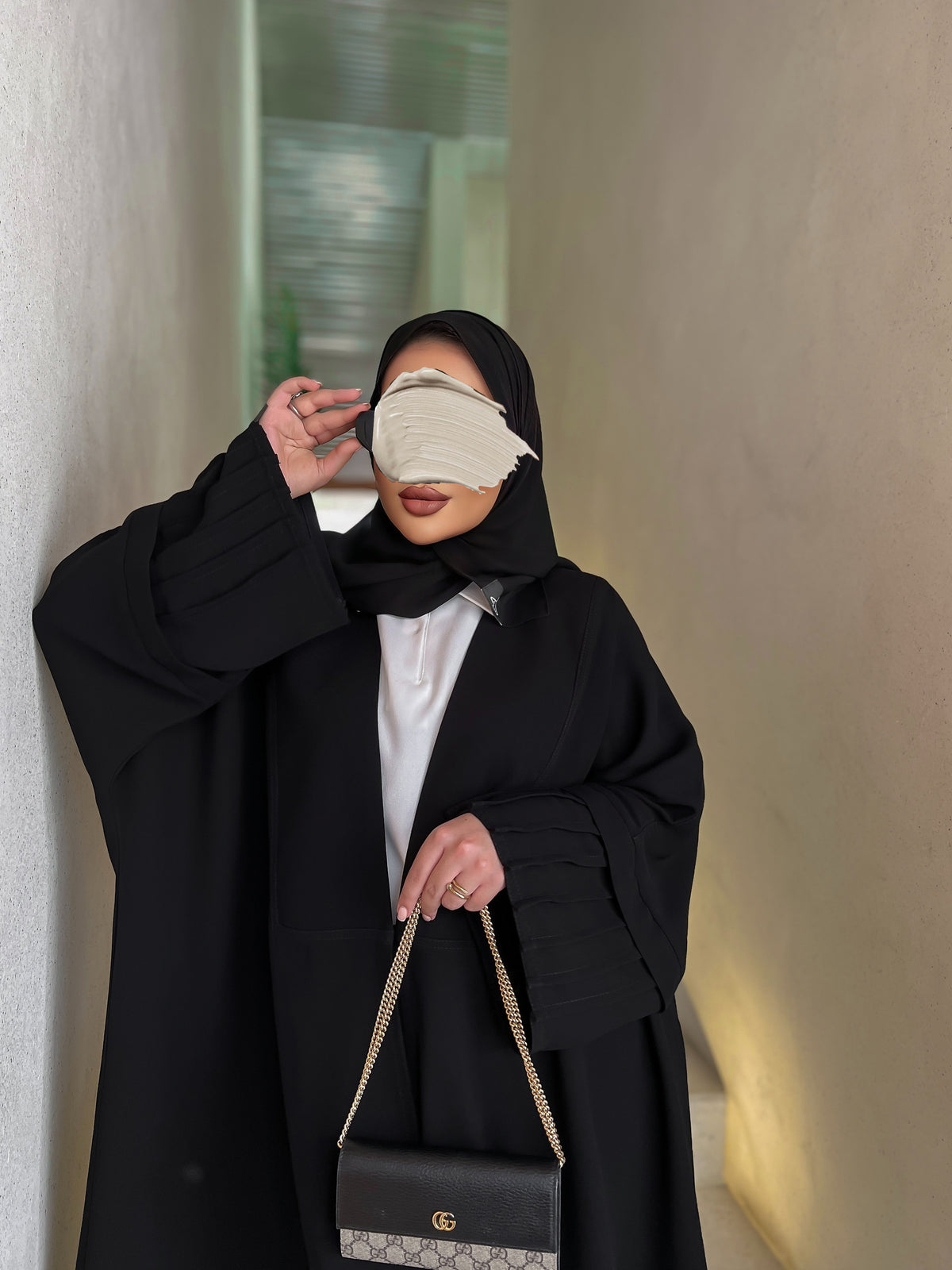 عبايه ساده مع قميص - 5
