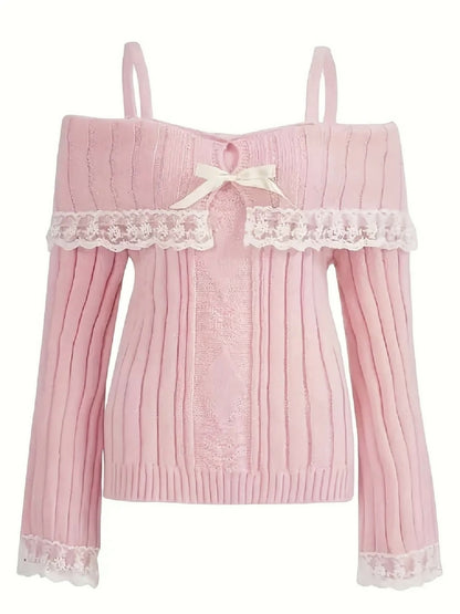 VEMO | Lace Off-the-Shoulder sweater